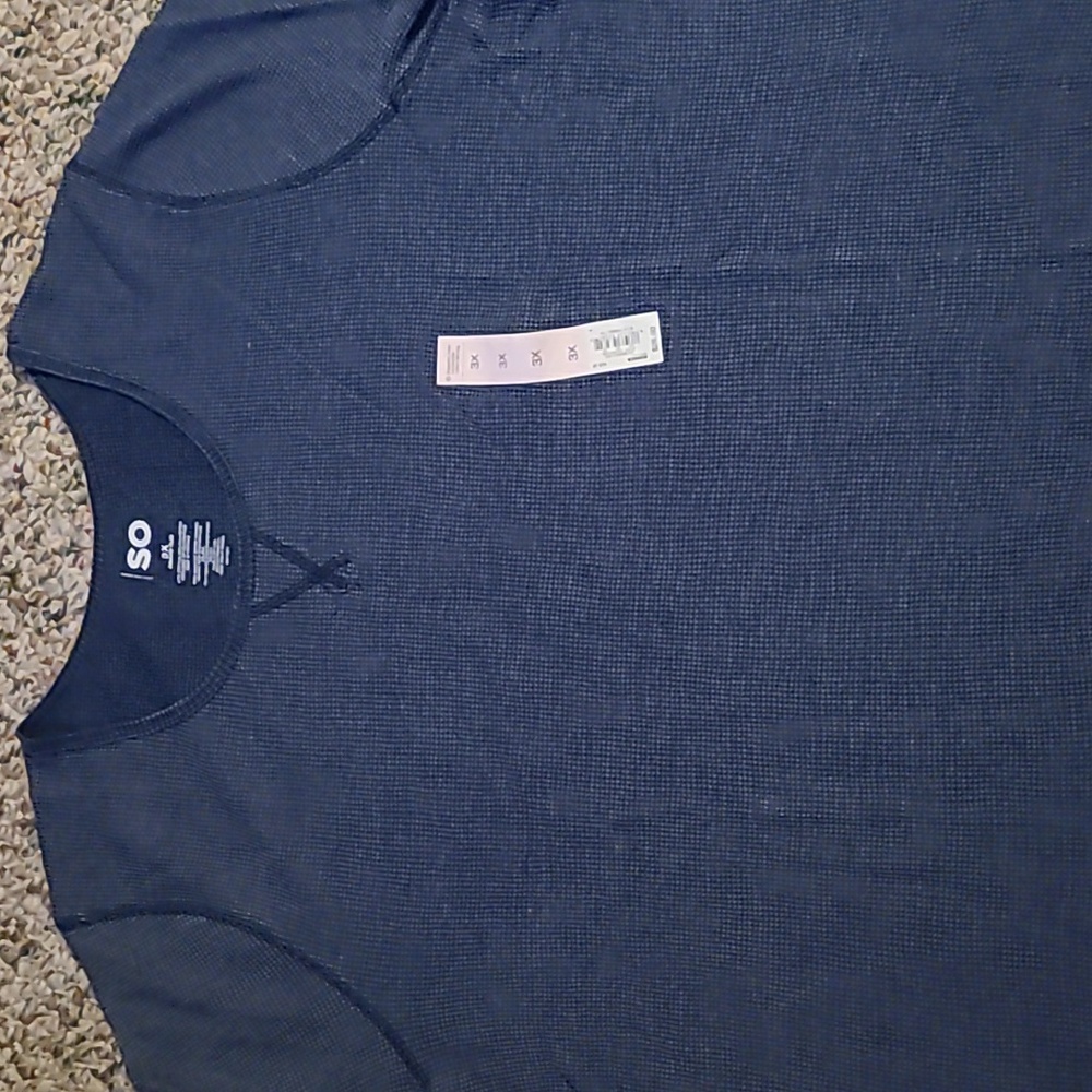 SO BRAND WOMENS JUNIOR PLUS SIZE NAVY THERMAL TOP PLUS SIZE 3X